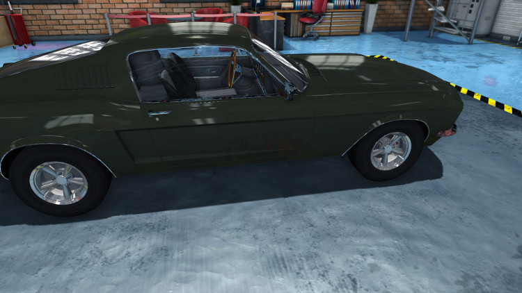 Because of the color of the car, and the fact that the damage is only moderate, it is hard to see that this door is actually damaged in Car Mechanic Simulator 2015.