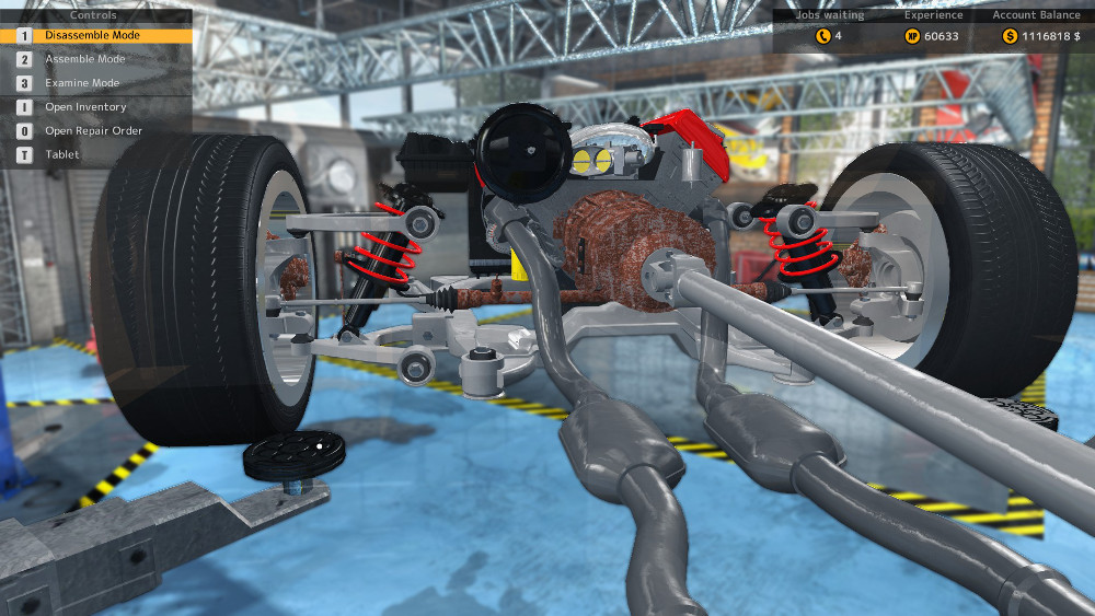 Here we can see damaged tie rod parts on this car in Car Mechanic Simulator 2015.