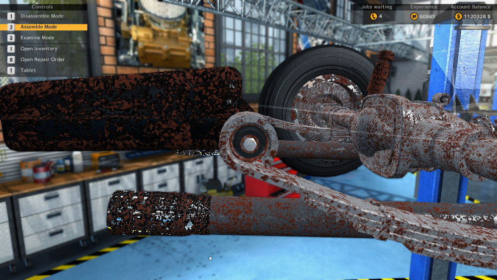 In this image from Car Mechanic Simulator 2015 we can see a leaf sping with one of the elusive small rubber bushings.