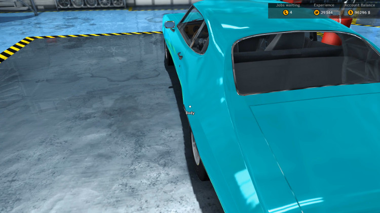 Here we see a Side and Rear View of the Bolt Hellcat from Car Mechanic Simulator 2015 after a complete rebuild.