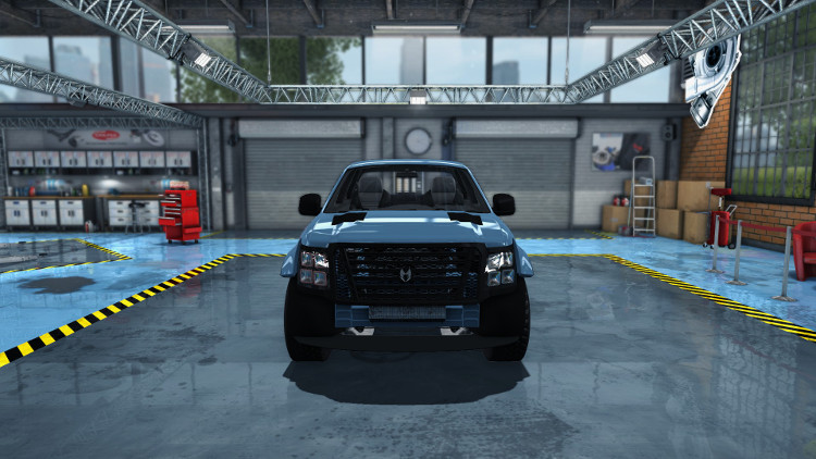 Body damage is evident in this pre-rebuild frontal view of the Castor Earthquake Rex from Car Mechanic Simulator 2015.