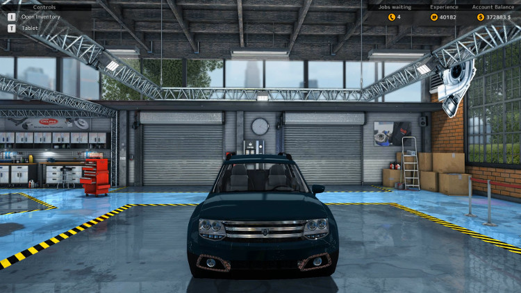 Minor body damage is visible in this pre-rebuild frontal view of the Mioveni Urs from Car Mechanic Simulator 2015.