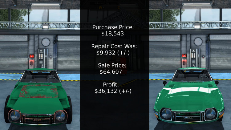 Here we have the Sakura GT20 both before and after rebuild in Car Mechanic Simulator 2015. There is also a cost and profit breakdown to show how much money can potentially be made rebuilding this vehicle.