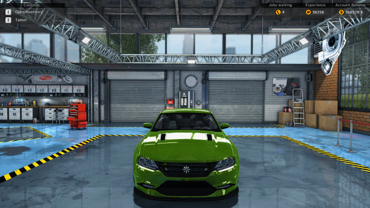 In this frontal view the Salem Spectre from Car Mechanic Simulator 2015 looks great after a complete rebuild.
